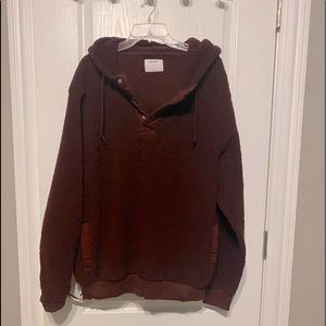 Burgundy wine Sherpa pullover